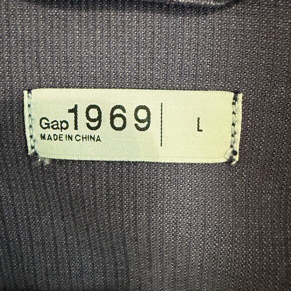 GAP Corduroy Upcycled Trucker Jacket w/Aerosmith Graphic & Flannel Sleeves L - Picture 8 of 12